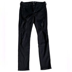 Hollister high-rise distressed jeans black Jeggings
